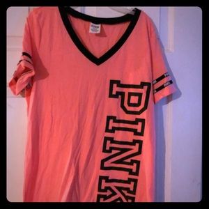 Victoria secret pink v neck t shirt